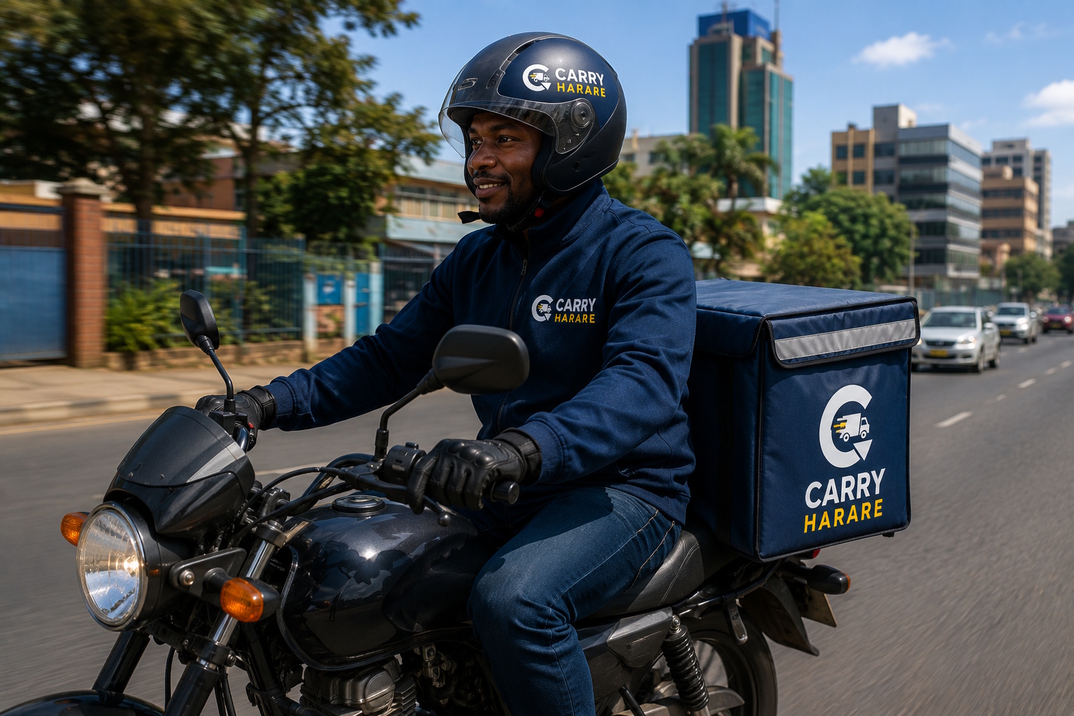 Carry Harare motorbike rider for lightweight deliveries